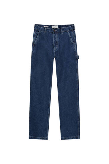 Workwear-Jeans mit Wide-Leg