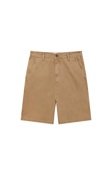 Relaxed fit chino Bermuda shorts