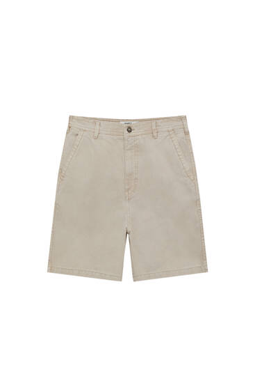 Relaxed fit chino Bermuda shorts