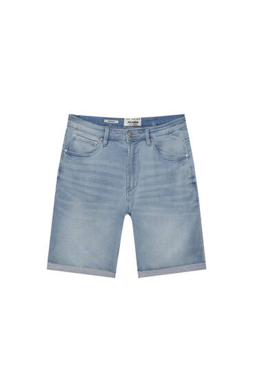 Jeans-Bermudashorts im Washed-Look