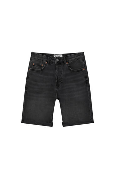 Jeans-Bermudashorts im Slim-Fit