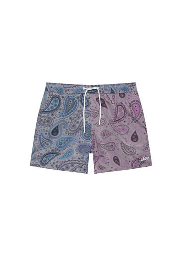 Patchwork swimming trunks