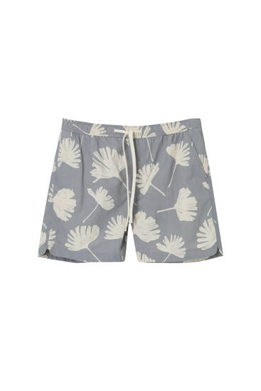 Palm tree print swim shorts