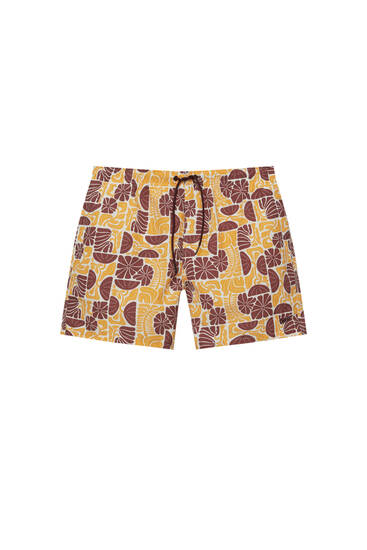 Retro floral swimming trunks