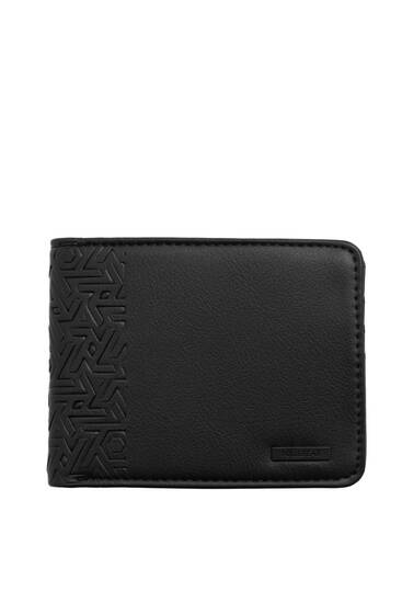 Black faux leather wallet