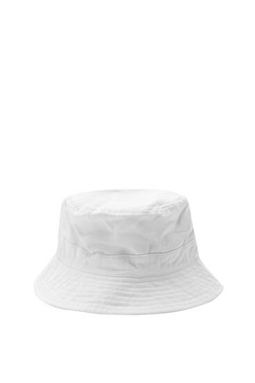 Bílý klobouk cloche basic
