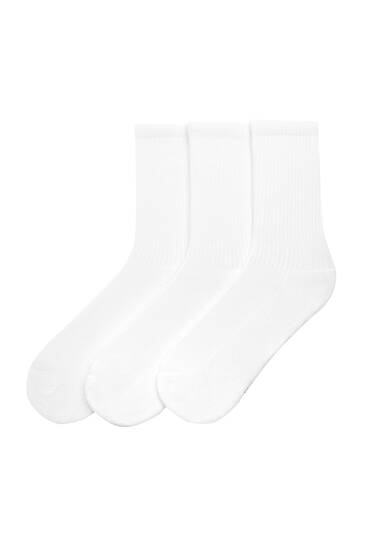 3er-Pack lange Basic-Socken