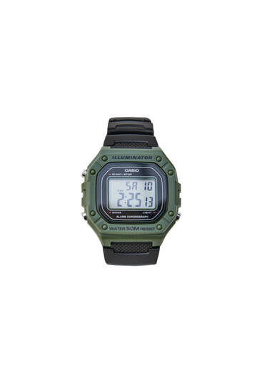 Reloj digital Casio W-218H-3AVEF verde