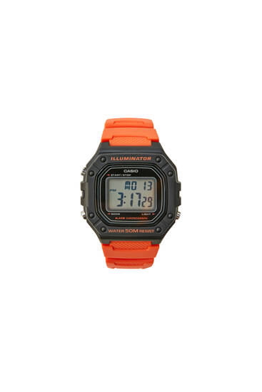 Reloj digital Casio W-218H-4B2VEF naranja