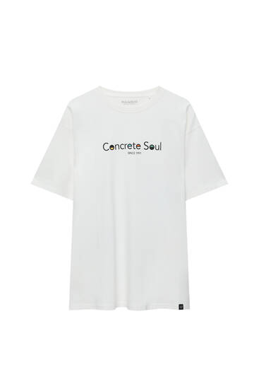 T-shirt blanc avec inscription