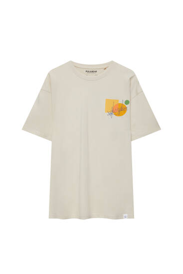 T-shirt with embroidered graphic detail