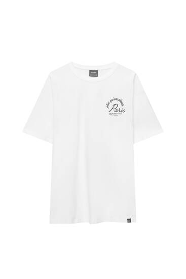 Paris print short sleeve T-shirt