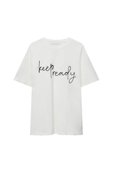 Embroidered boxy-fit T-shirt