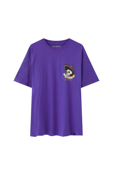Purple skull T-shirt