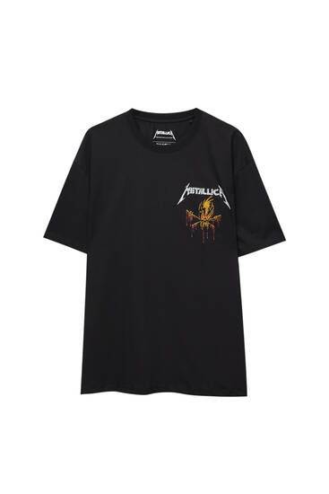 Schwarzes Kurzarm-T-Shirt