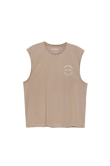 Vest top with contrast graphic