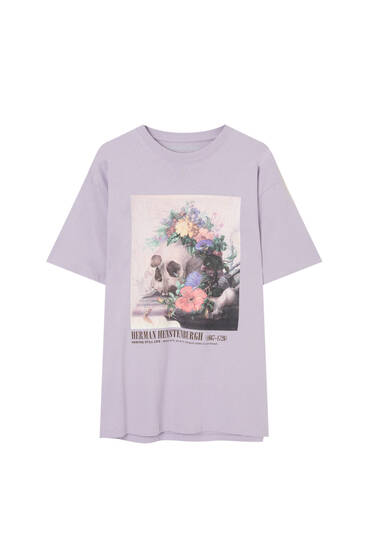Lilac skull T-shirt