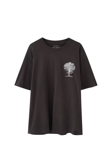 T-shirt à imprimé arbre