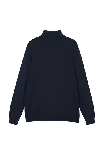 Pull maille col montant