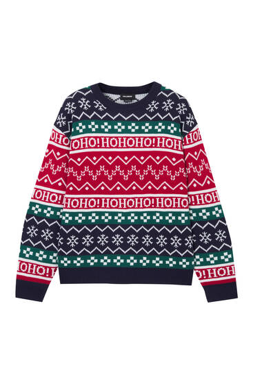 Christmas jumper in jacquard fabric