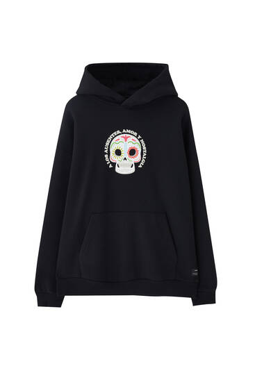 Voluminous skull hoodie