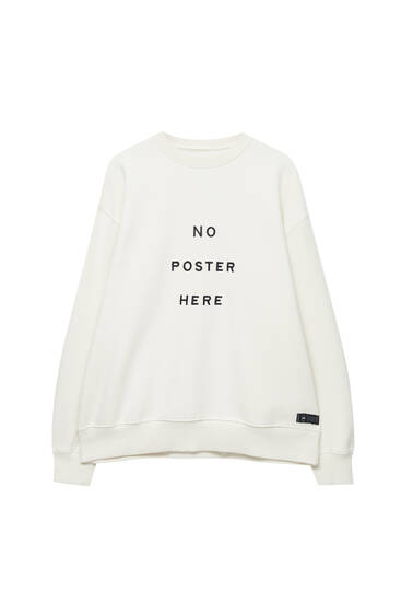 P&B Black Label embroidered slogan sweatshirt
