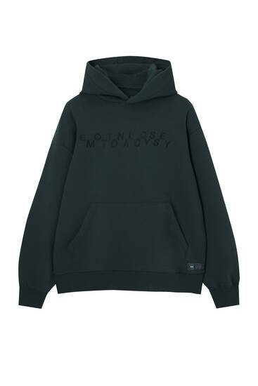 P&B Black slogan Label hoodie