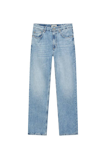 Basic wide-leg jeans with five pockets