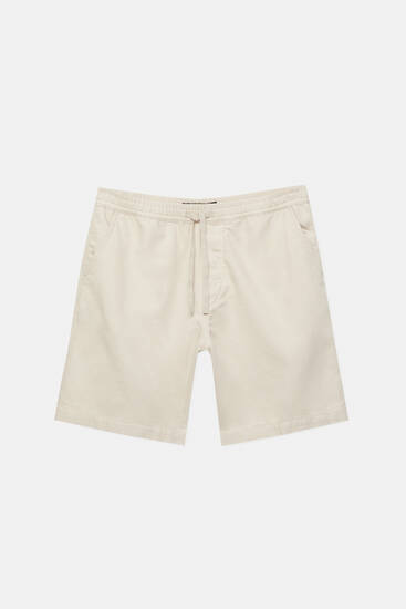 Textured chino Bermuda shorts
