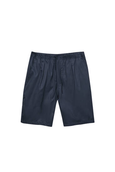 Lightweight poplin Bermuda shorts