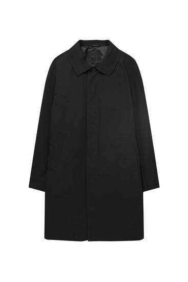 P&B Black Label Kent collar trench coat