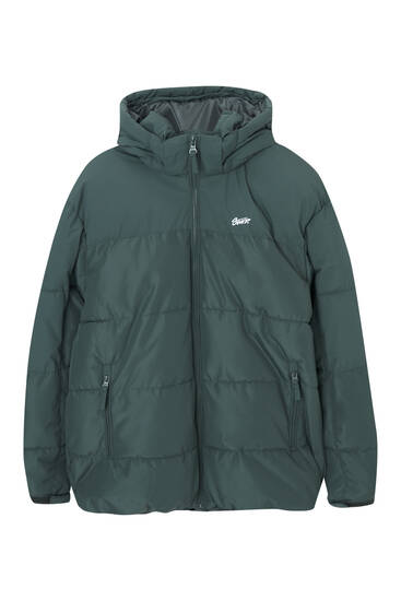 Combined puffer jacket with hood