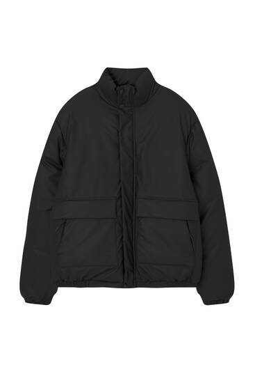 P&B Black Label quilted rubberised jacket