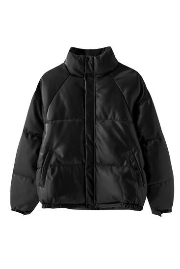 STWD leather effect puffer jacket
