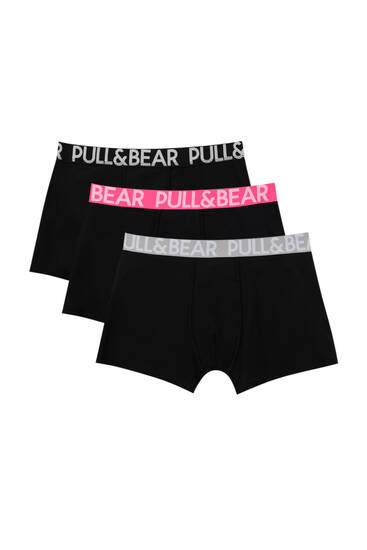 Pack 3 boxers logo Pull&Bear