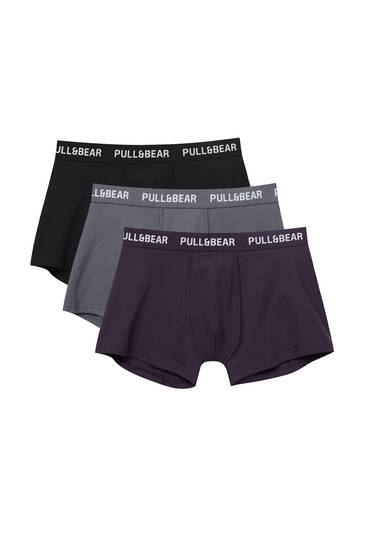 Pack of 3 pairs of boxers with waist logo detail