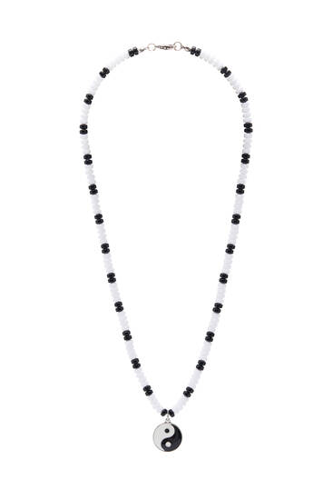 Yin Yang beaded necklace