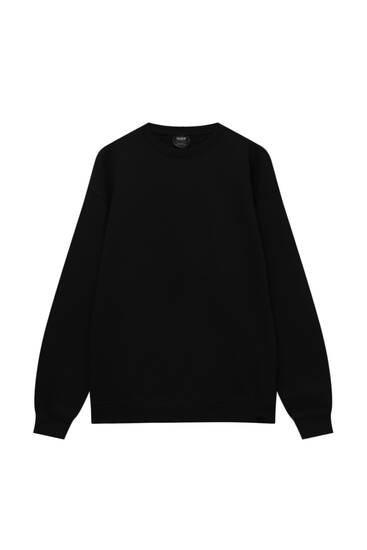 Basic long sleeve round neck sweatshirt - PULLu0026BEAR