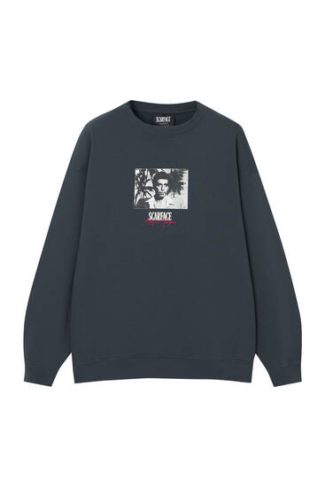 Black sweatshirt with Scarface graphic