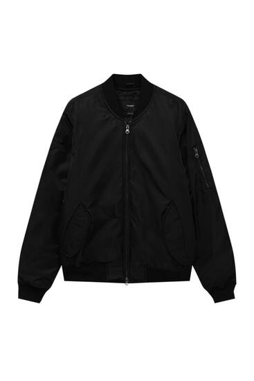 Manhattan engranaje Defectuoso Basic bomber jacket - PULL&BEAR