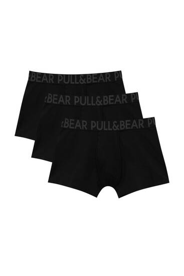 Pack of 3 grey logo boxers