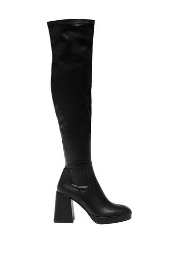 Knee-high sock-style boots