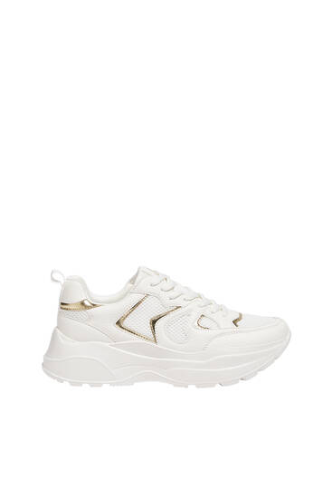 Multi-piece chunky trainers