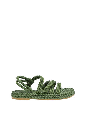 Flat rope sandals