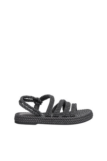 Flat rope sandals