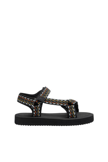 Printed technical sandals