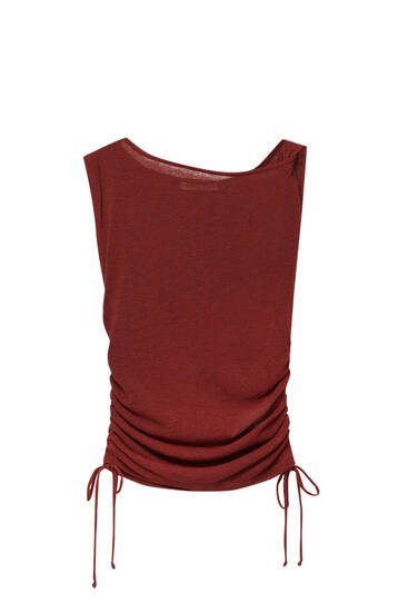 Gathered knit top