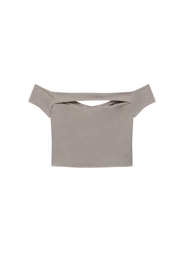 Over-the-shoulder top with cut-out detail