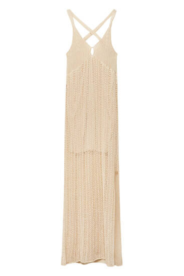 Lange crochet jurk