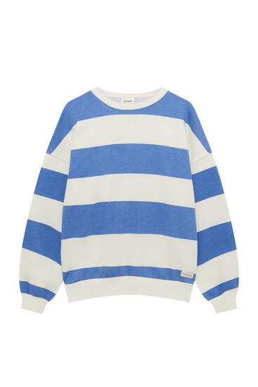 Blue striped sweatshirt